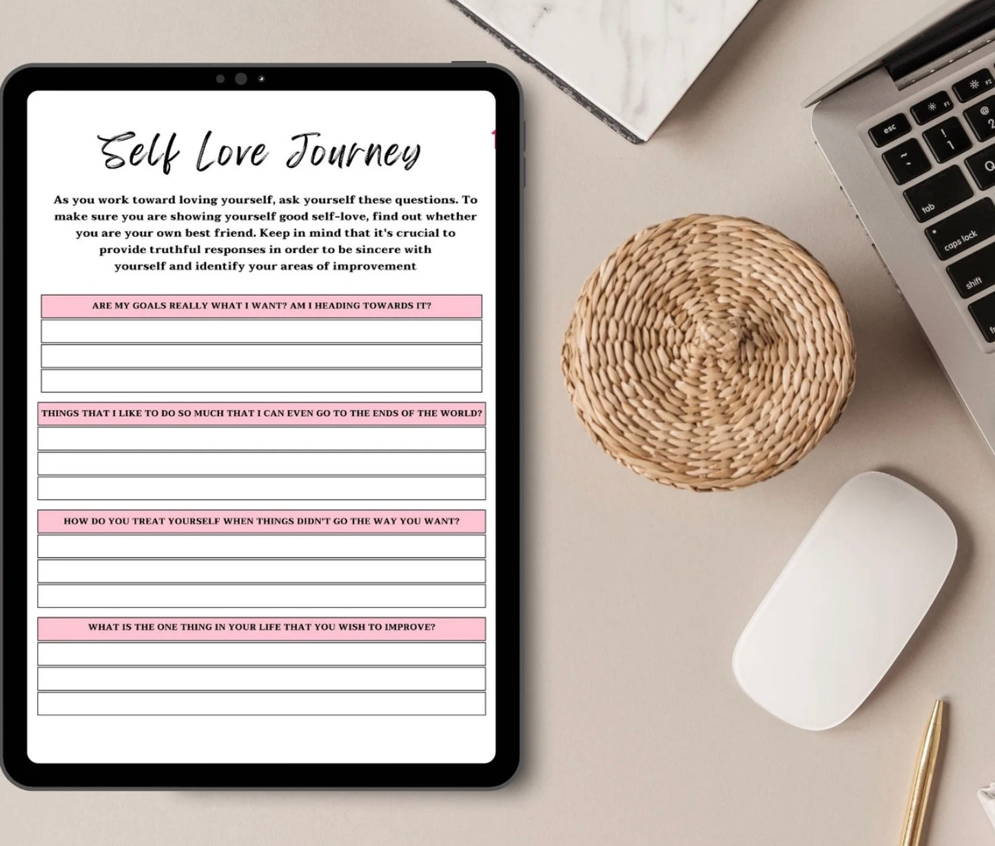 ✨ Self-Love Digital Planner – A Guided Journal for Confidence & Growth ✨