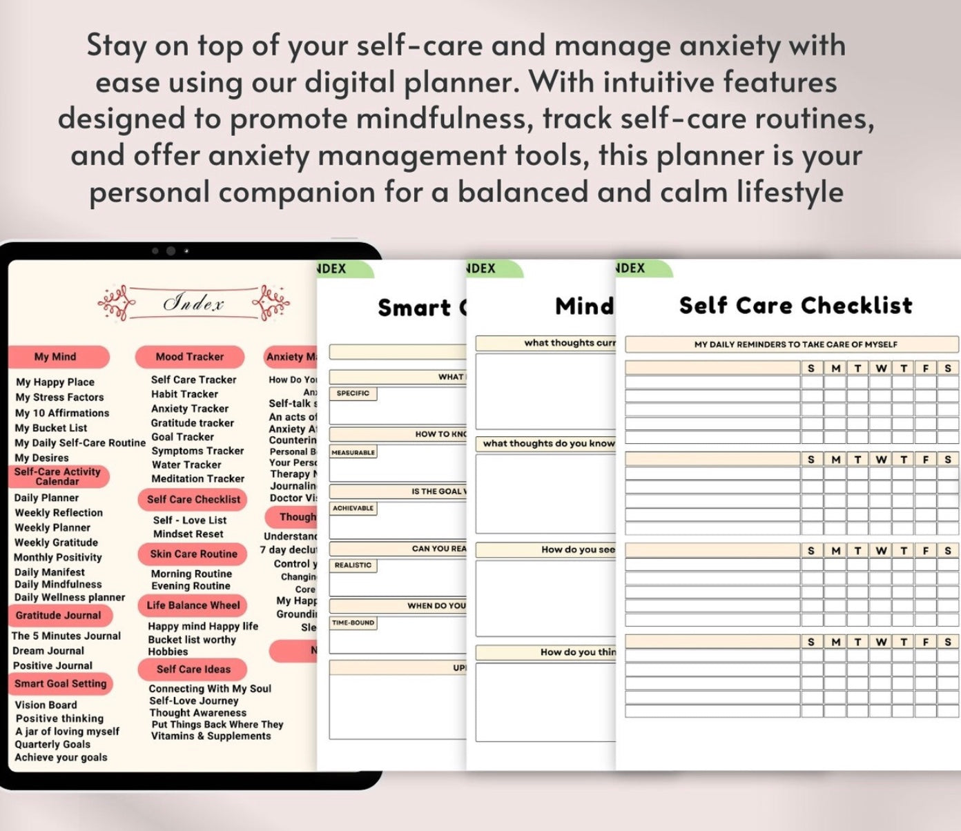 🌿 Self-Care & Anxiety Digital Journal – Find Calm &amp; Balance in Your Daily Life 🌿