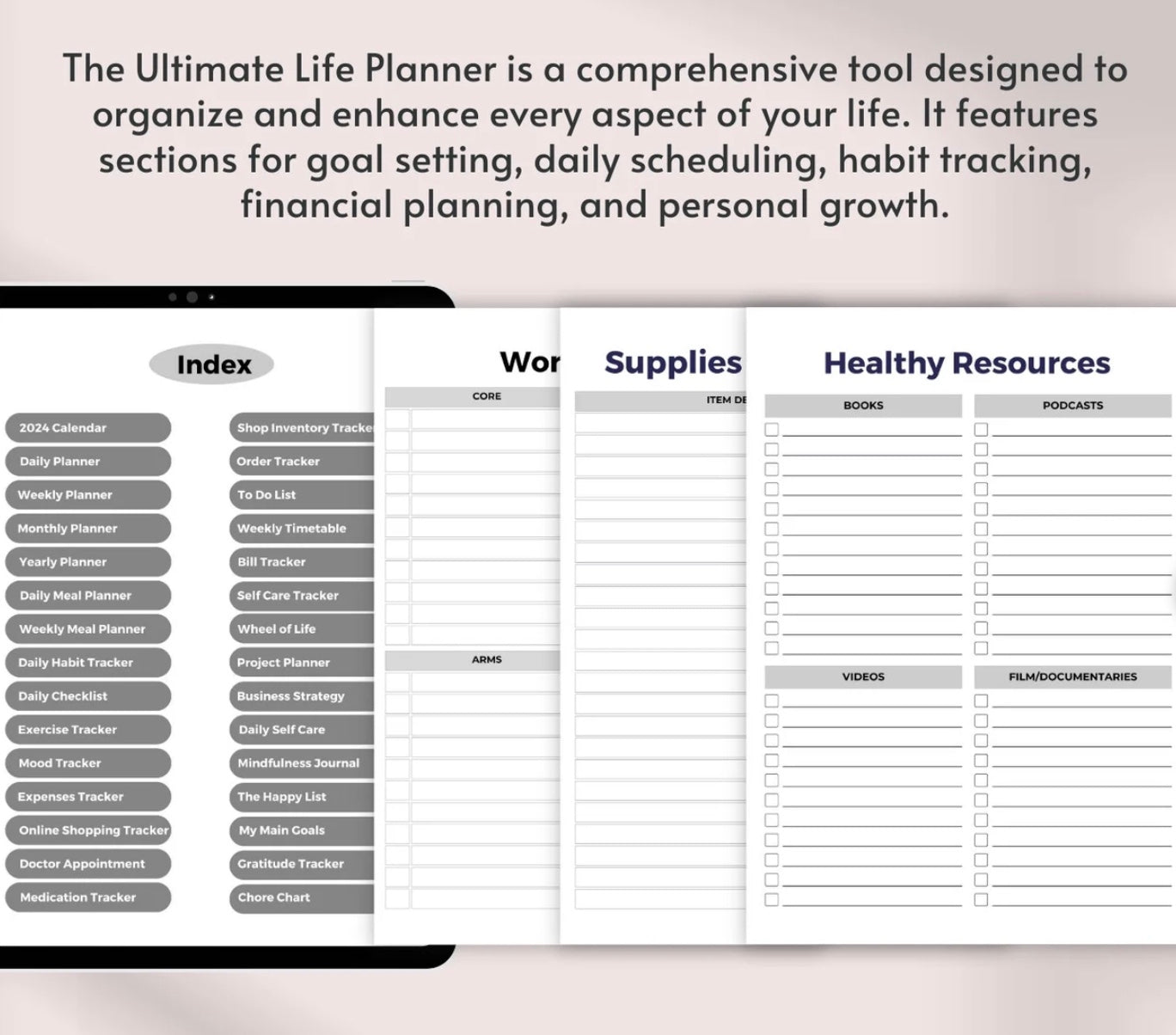 📒 Ultimate Life Planner – Organize Your Life & Achieve Your Goals! ✨