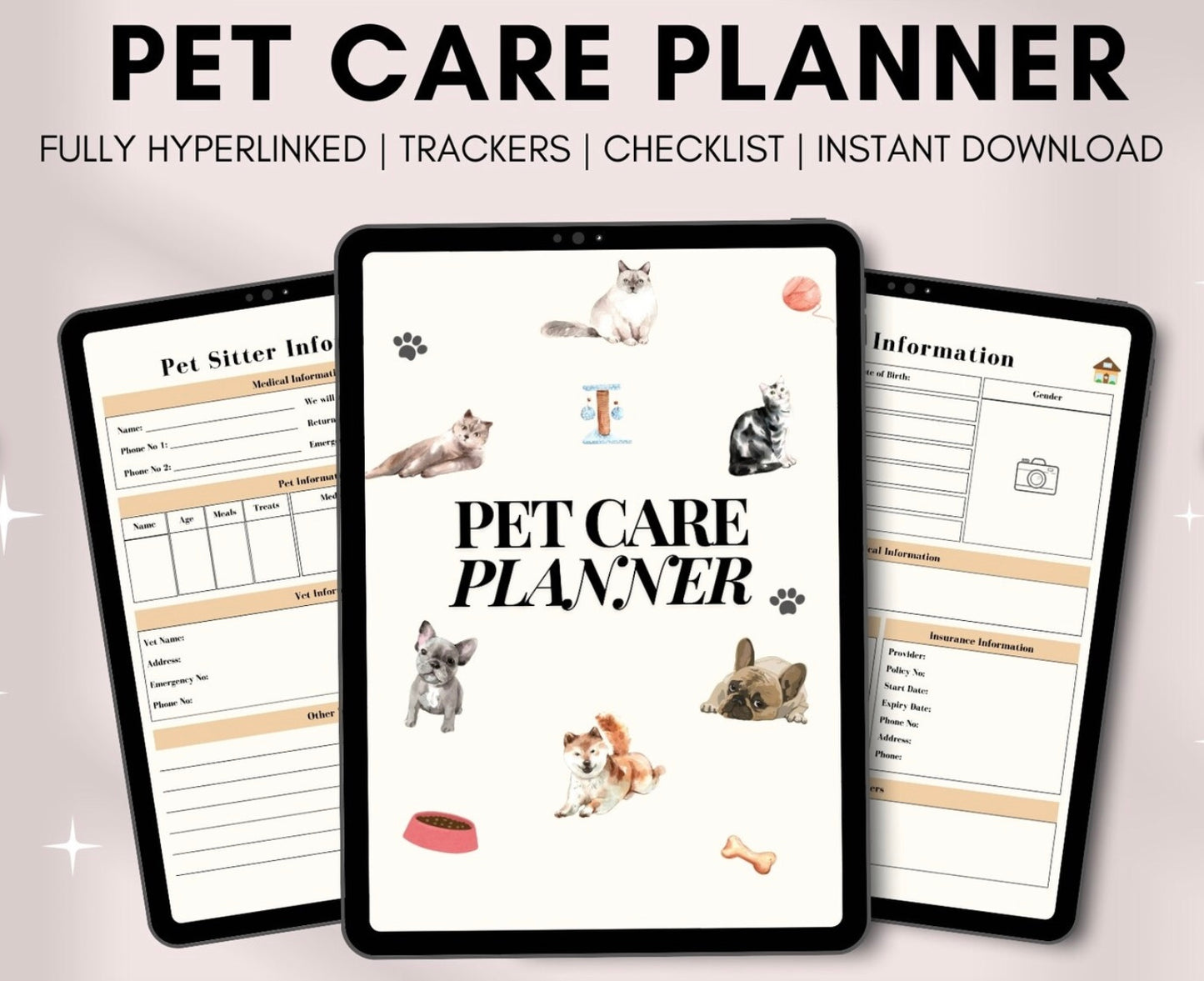 🐾 Pet Care Planner – Stay Organized & Keep Your Pet Happy & Healthy! 🐾